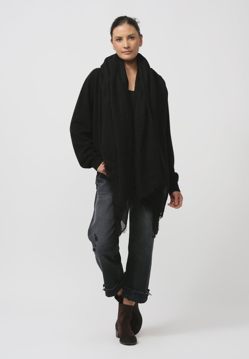 Frenckenberger Cashmere Mini Bomber in Black	