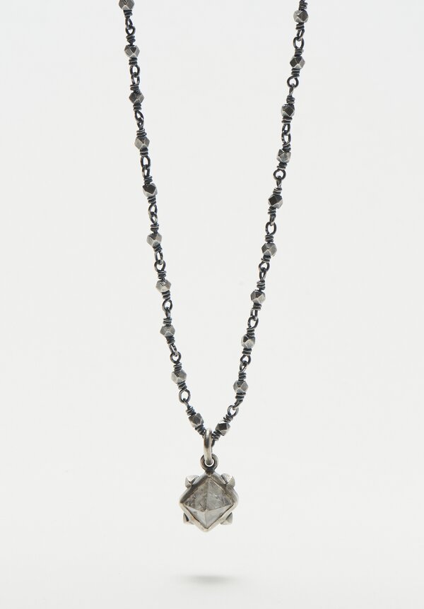 Miranda Hicks Apophyllite Crystal Pendant on a Chunky Rosary Chain	