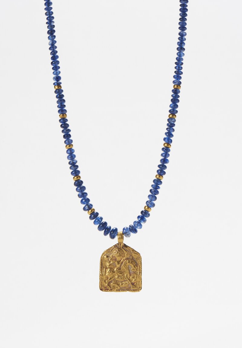 Greig Porter 18K, Kyanite, Vintage Pendant Necklace	