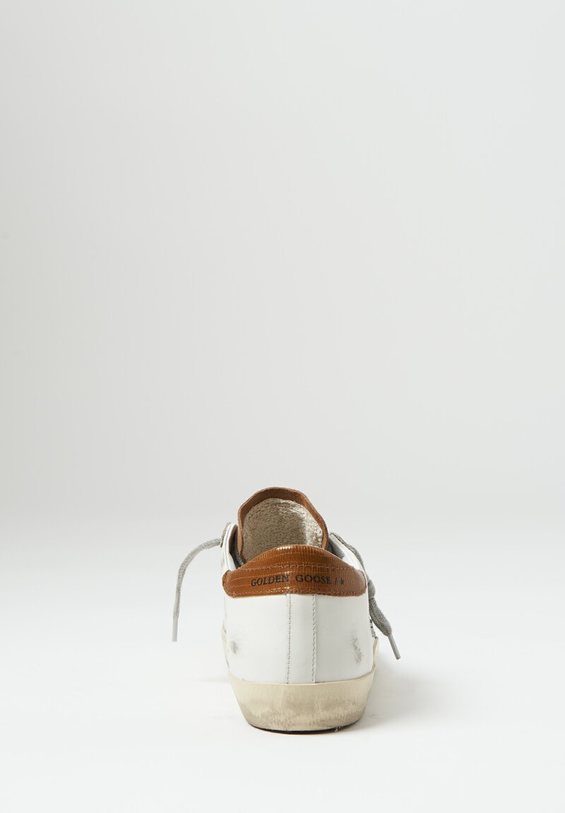 Golden Goose Super Star Classic with List, Glitter Star & Suede Toe Sneaker	