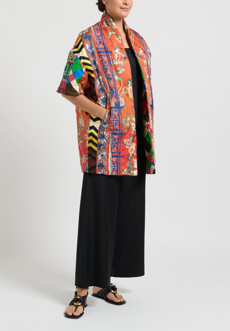 Buy PIERRE-LOUIS MASCIA Silk Blend Kimono Jacket - Red At 33% Off