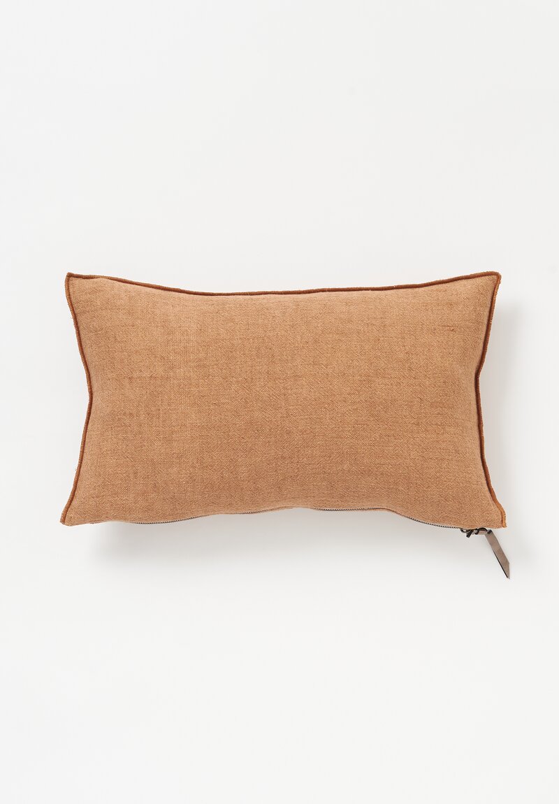 Maison de Vacances Washed Linen Crepon Pillow Terracotta	
