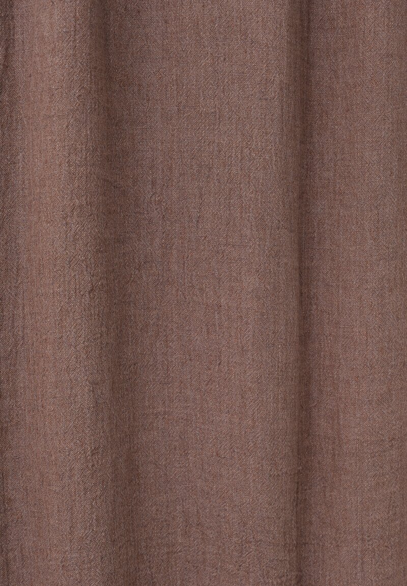 Maison de Vacances Washed Linen Crepon Fringed Throw Ecorce