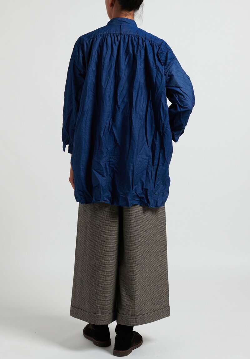 Daniela Gregis Washed Cotton Denim Kora Pullover	in Denim Blue