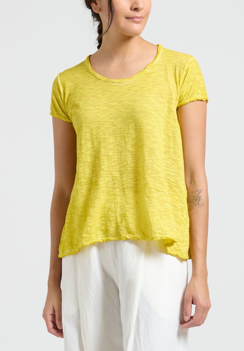 Gilda Midani Short Sleeve Monoprix Tee in Yellow	