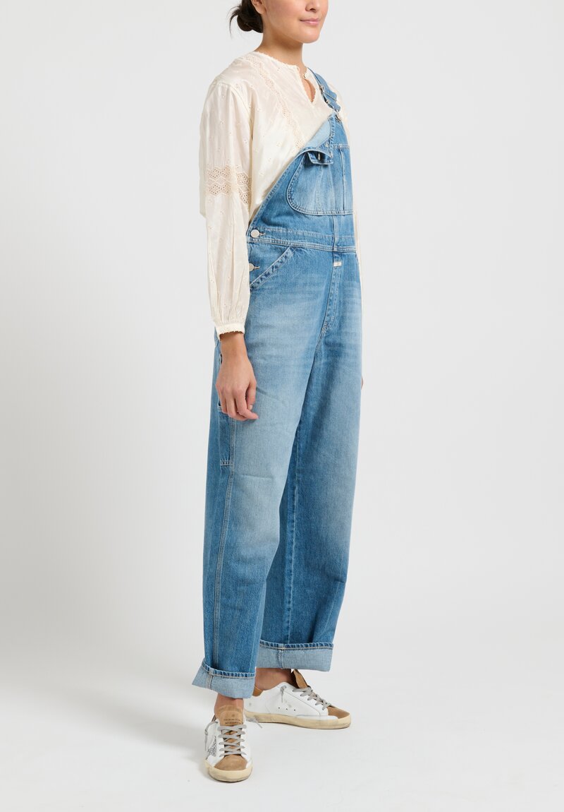Closed Relaxed Mid-Waist Denim Overalls	