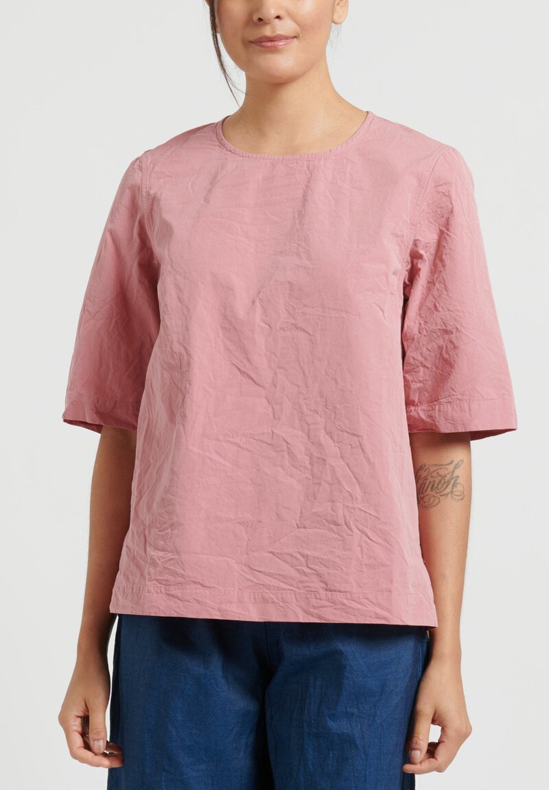 Casey Casey Paper Cotton Simple Top in Blush Pink	