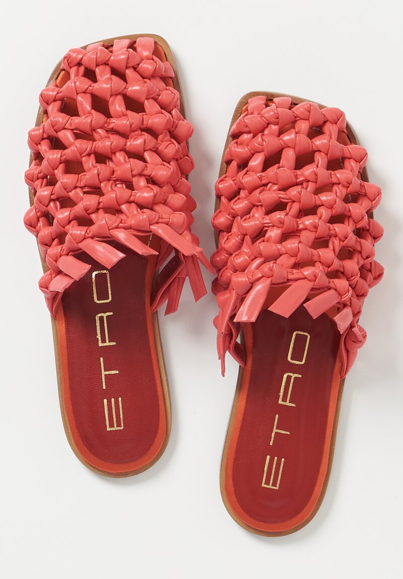 Etro Flat Woven Sandals	