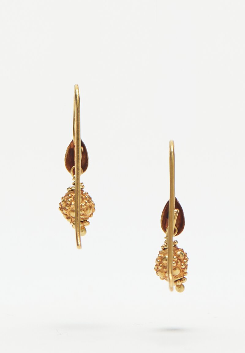 Greig Porter 18K Gold Bead Earrings	