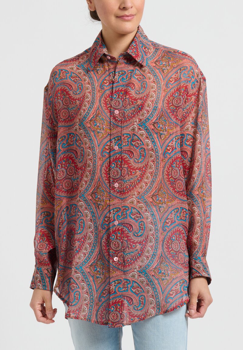 Etro Paisley Silk Crepon Geo 1 Shirt	