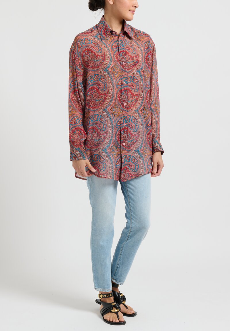 Etro Paisley Silk Crepon Geo 1 Shirt	