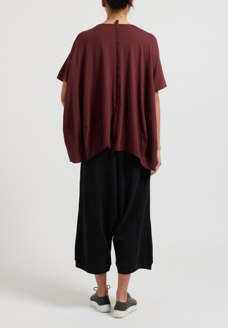 Rundholz Oversized Ballon T-Shirt in Noix Red Brown	