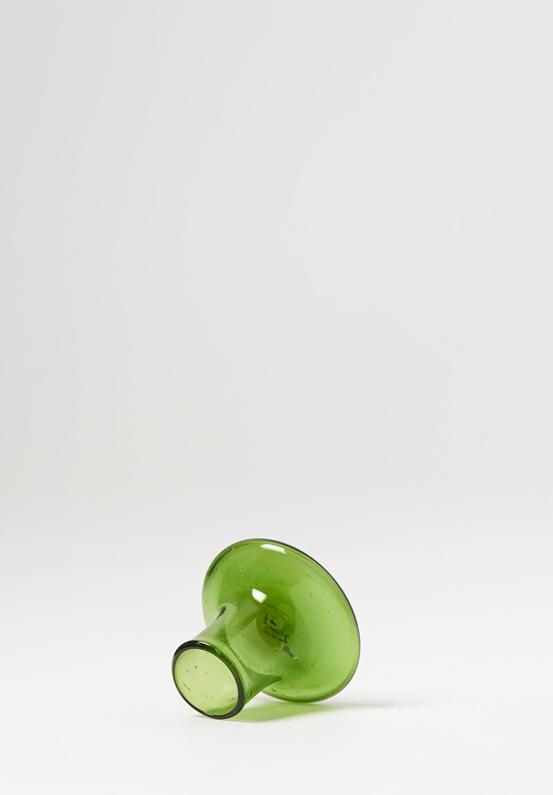 L.S. Handblown Small Glass Candleholder Green	
