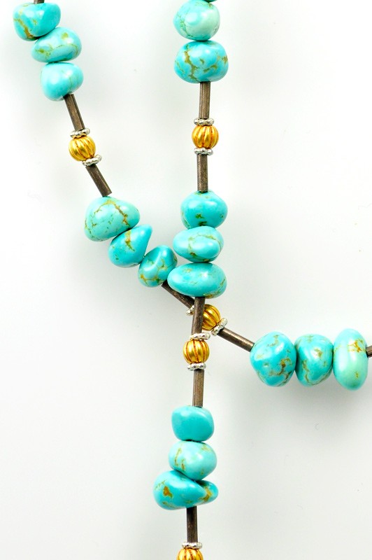 Greig Porter Turquoise/Bead Cabochon Necklace | Santa Fe Dry Goods ...