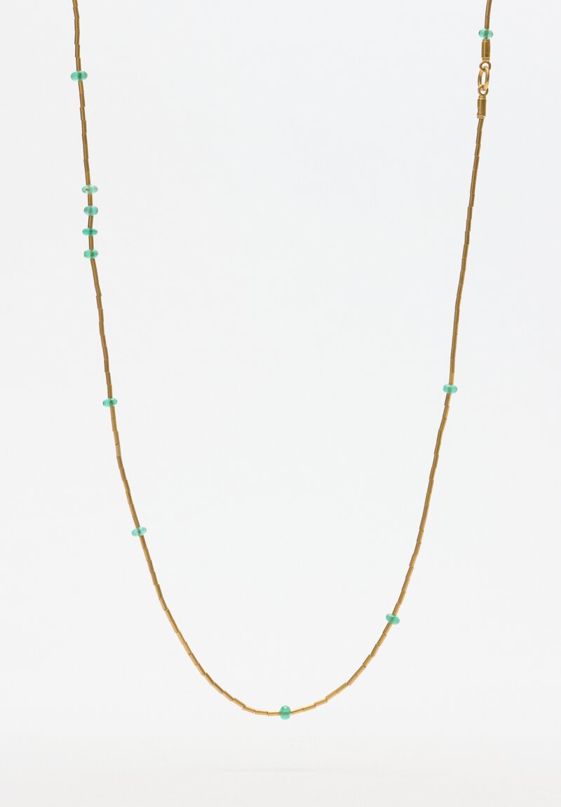 Lika Behar 22k, ''Chatter'' Emerald Necklace	