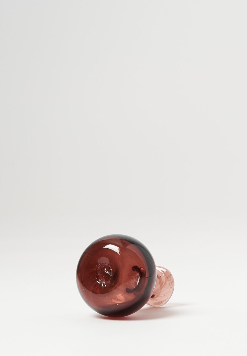 L.S. Handblown Glass Small Vase Framboise	