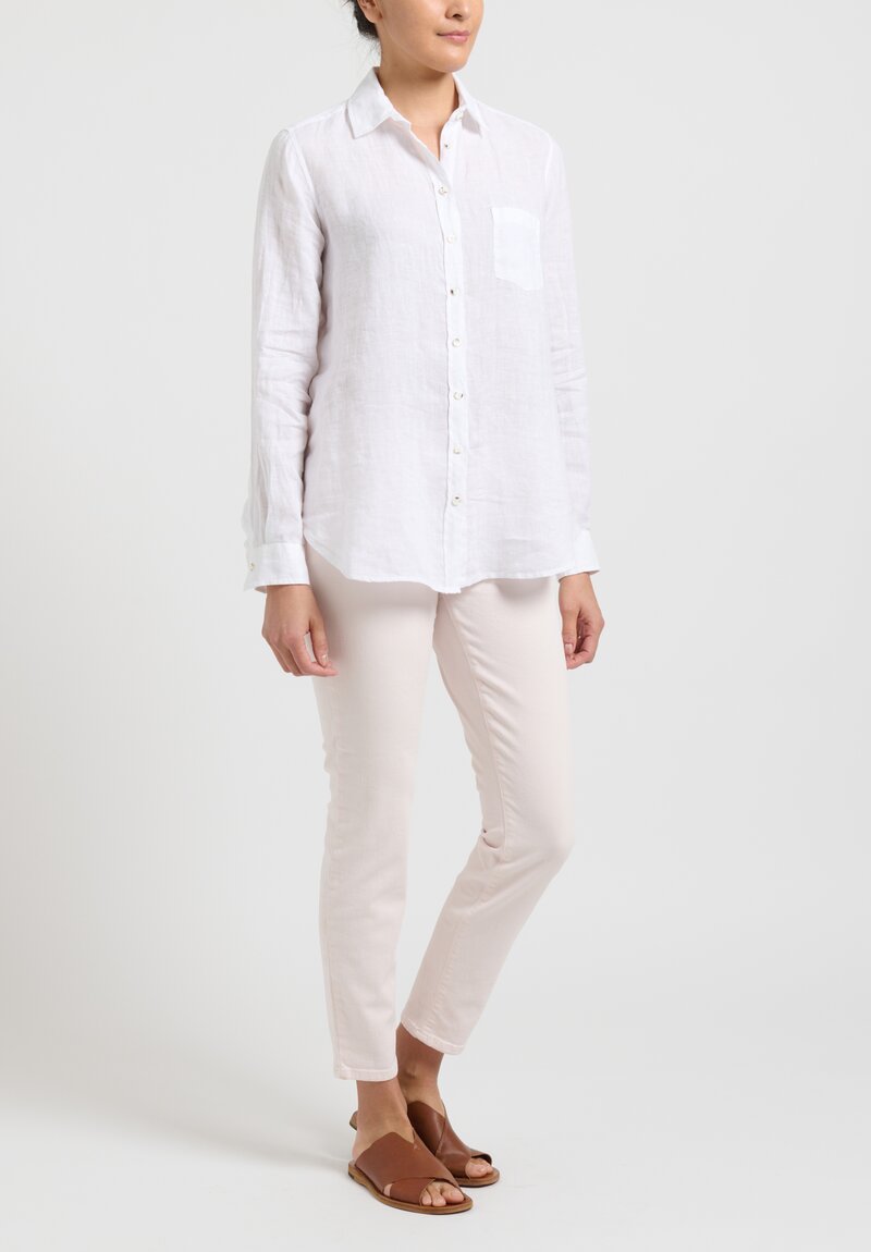 Antonelli Linen ''Bombay'' Shirt in White	