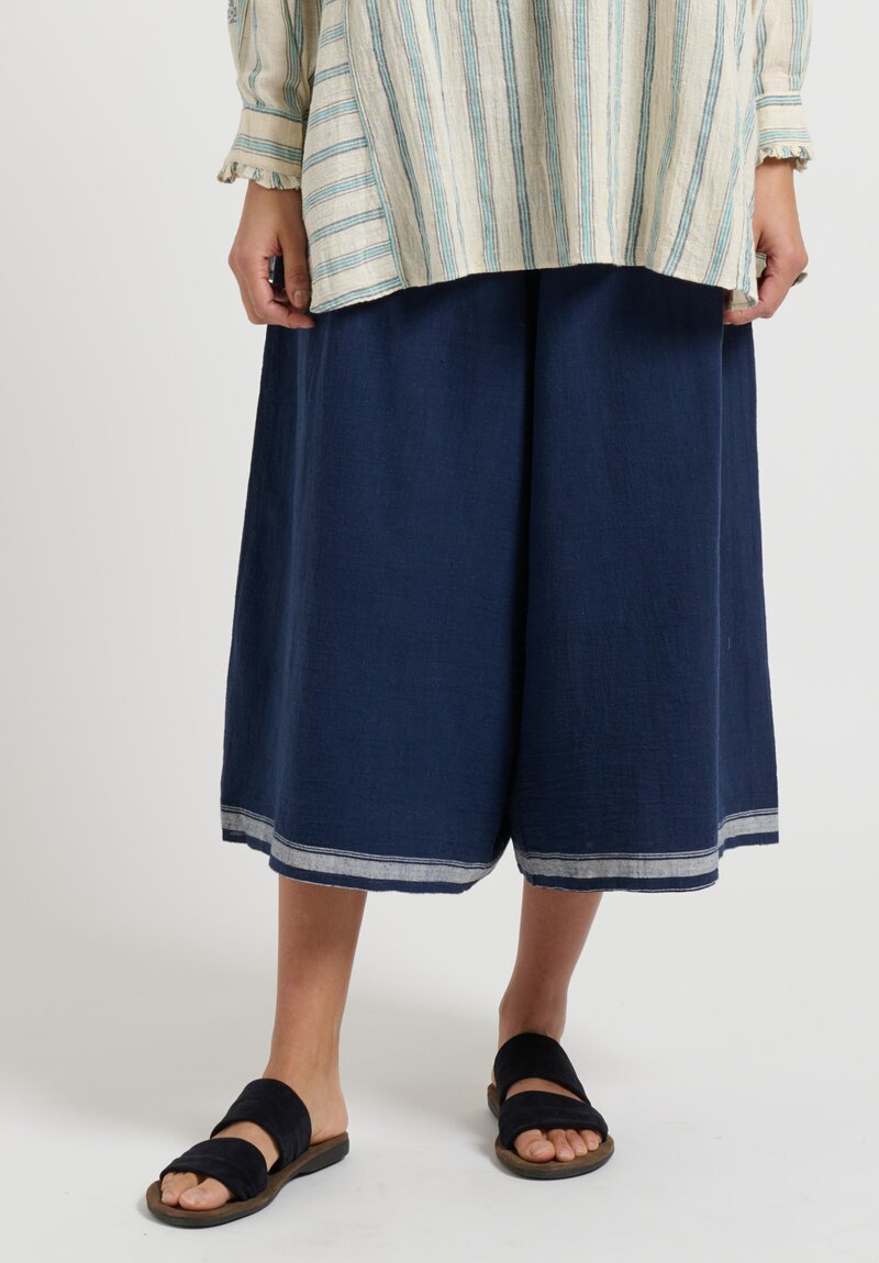 Injiri Cotton Pajama Pants in Indigo	
