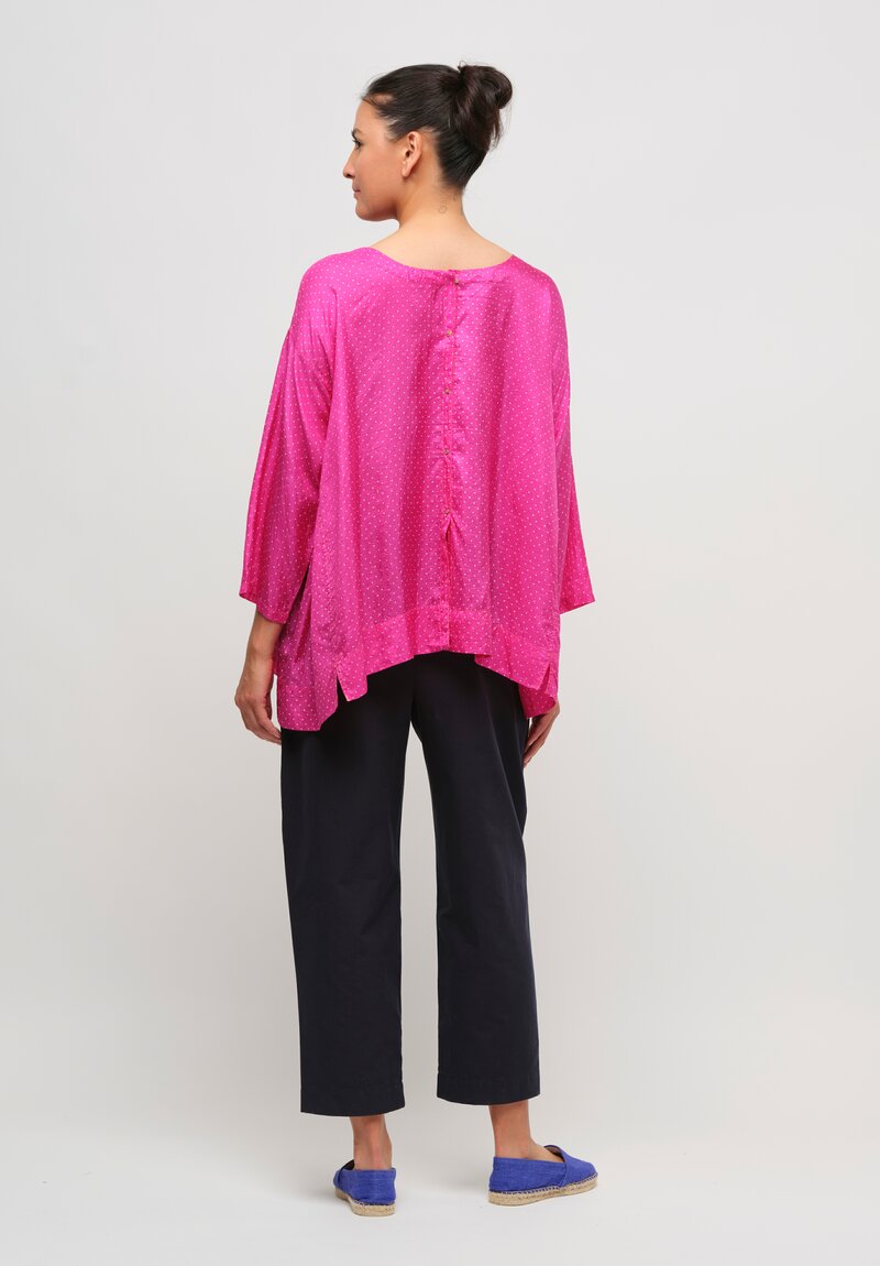 Injiri Silk Shekhawati Top in Pink