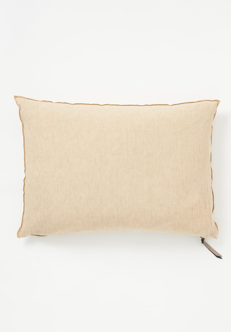 Maison de Vacances Large Washed Linen Crepon Pillow Orgeat	