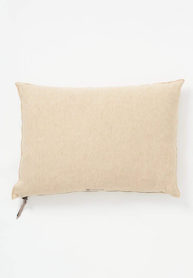 Maison de Vacances Large Washed Linen Crepon Pillow Orgeat	