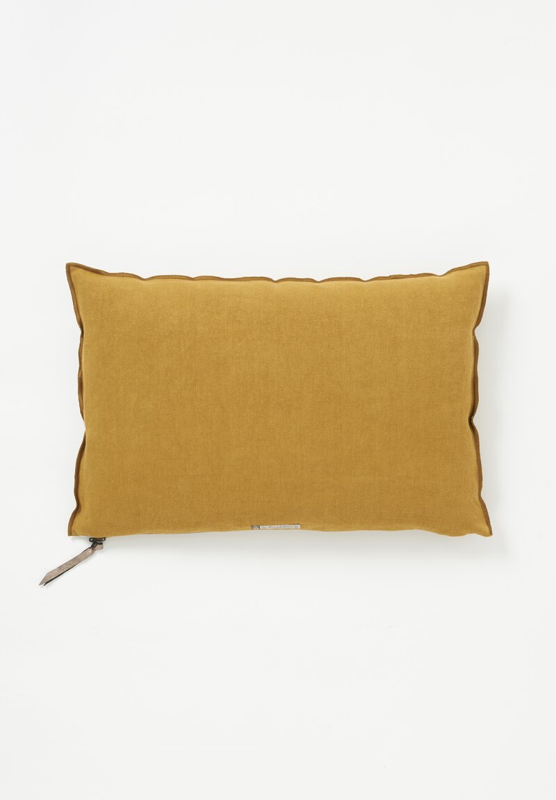 Maison de Vacances Stone Washed Linen Pillow Ocre/Bourdon Ocre	