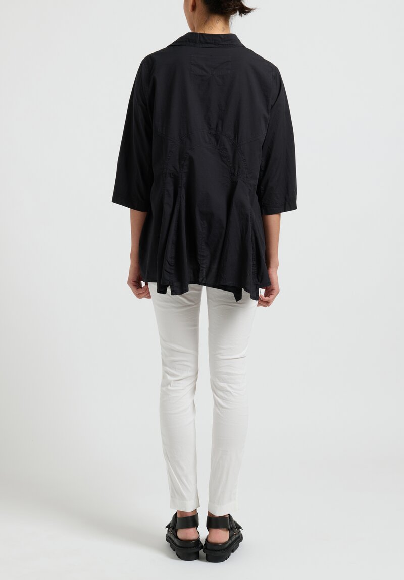 Rundholz Black Label Stretch Linen Skinny Pants in Off White	