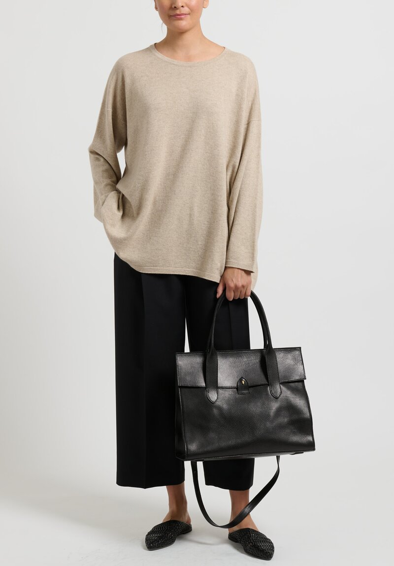 Coriu Leather Large ''Bitta'' Handbag in Black	