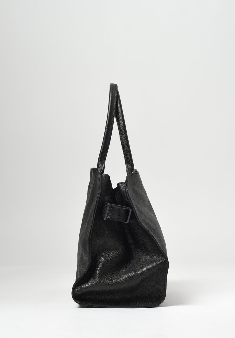Coriu Leather Sella Handbag with Shoulder Strap Black 2	