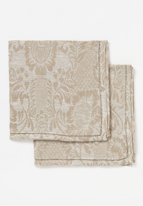 Tessitura Pardi Set of Two Linen ''Botticelli'' Rustic Napkins in Brown ...