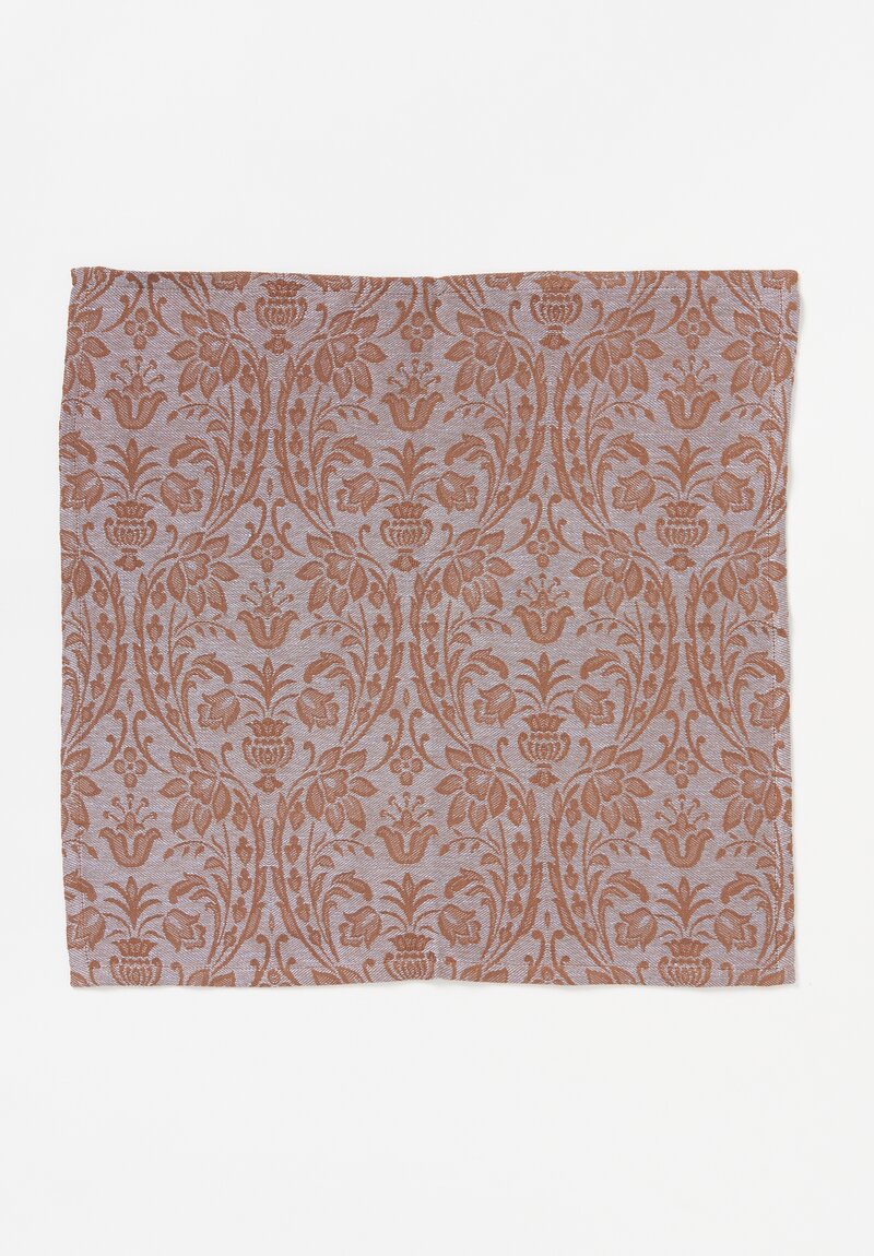 Tessitura Pardi Set of Two ''Anfora Coloniale'' Napkins in Sky Blue & Brown	