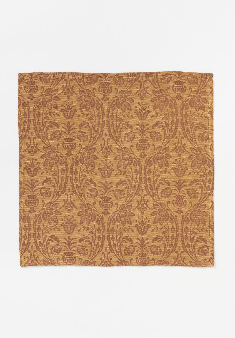 Tessitura Pardi Set of Two ''Anfora Coloniale'' Napkins in Yellow & Brown	
