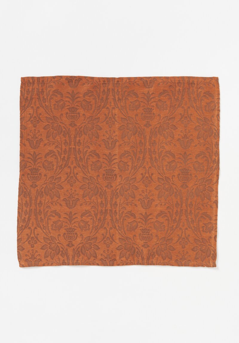 Tessitura Pardi Linen Cotton Anfora Coloniale Napkin Orange	