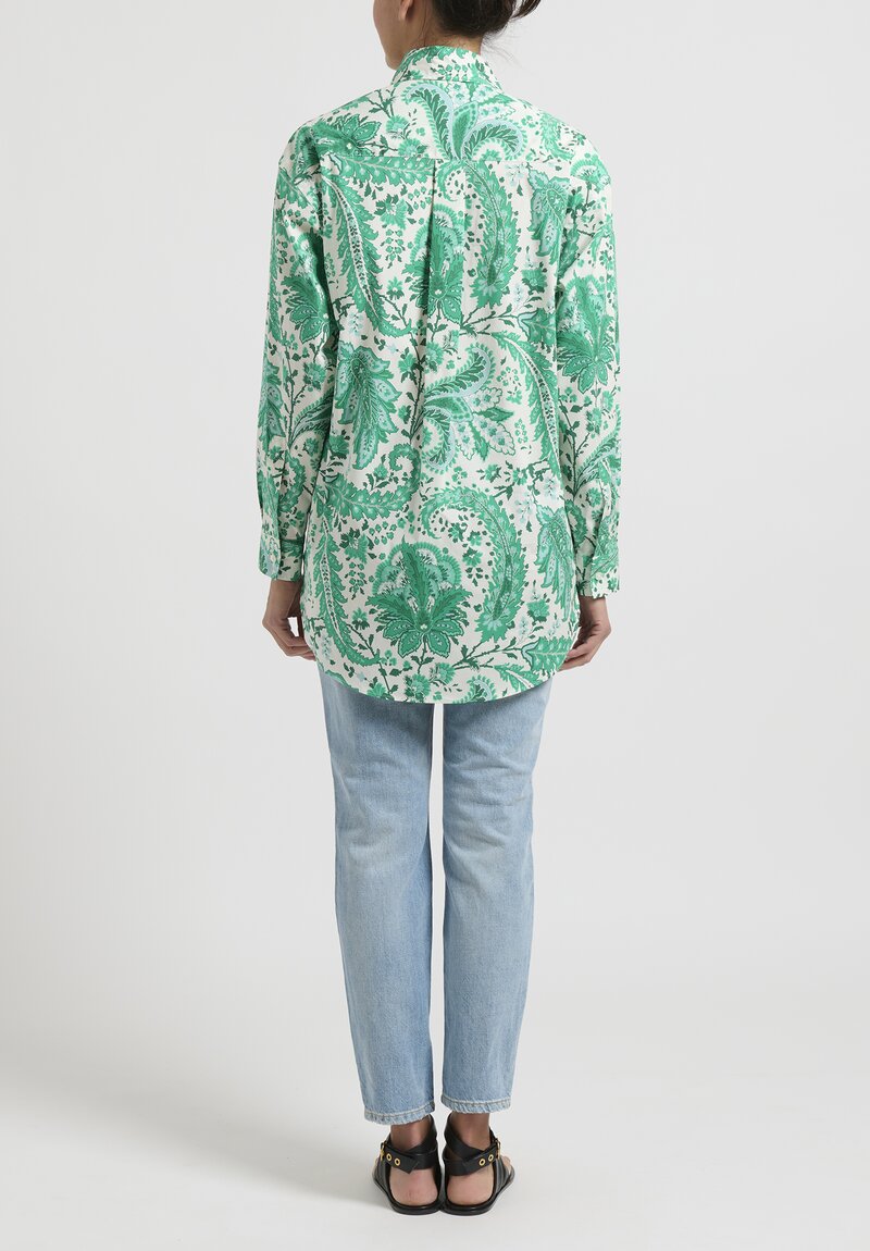 Etro Monochromatic Paisley Shirt in Green	