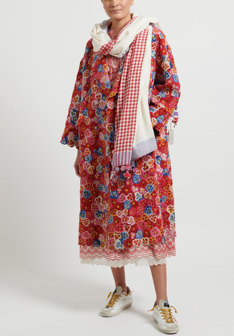 Pero Hand Embroidered Pansy Coat	