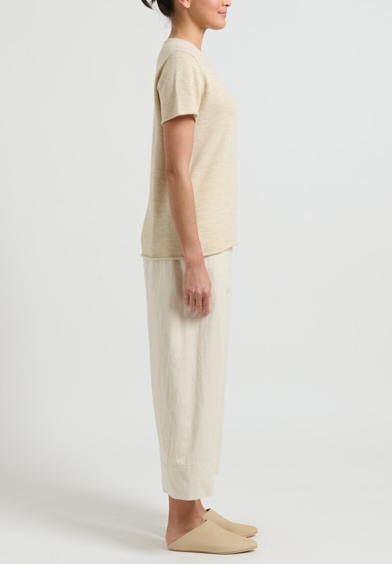Lauren Manoogian ''New Flat'' Trousers in Natural	