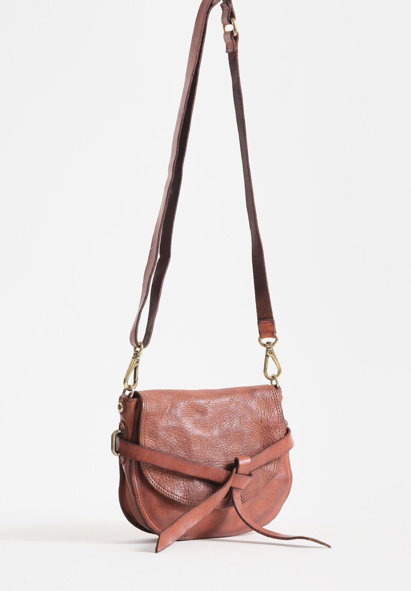 Campomaggi Simple Knot Crossbody Bag in Cognac Brown	