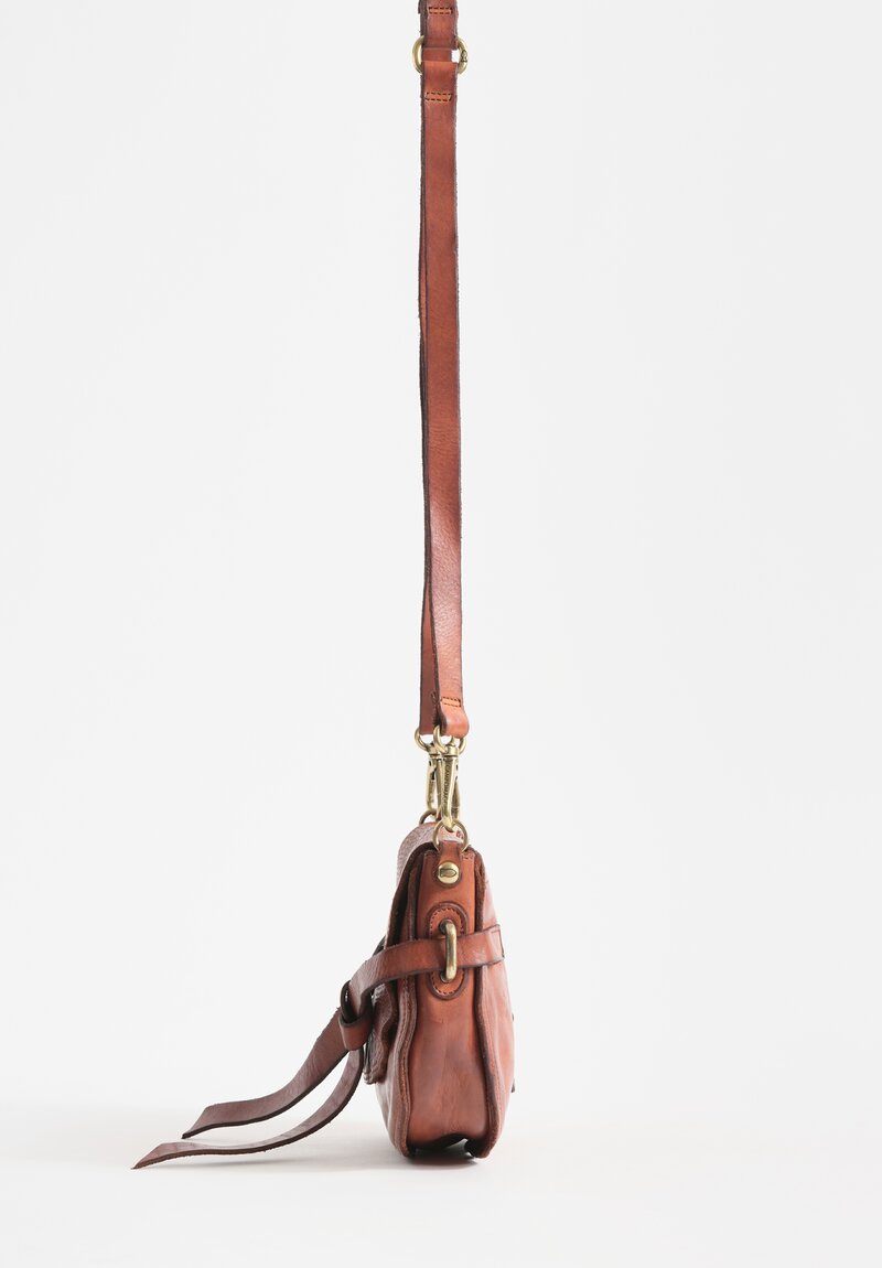 Campomaggi Simple Knot Crossbody Bag in Cognac Brown	