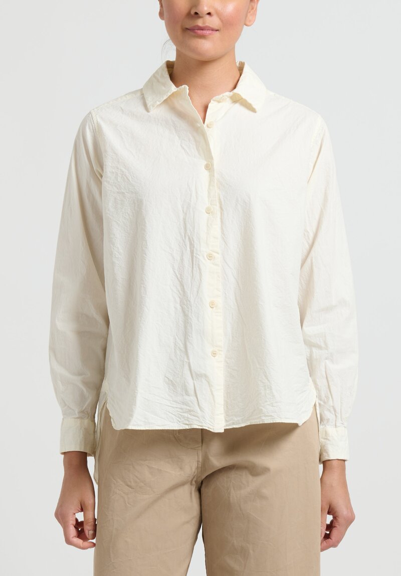 Casey Casey Long Sleeve ''Marine'' Shirt in Natural	