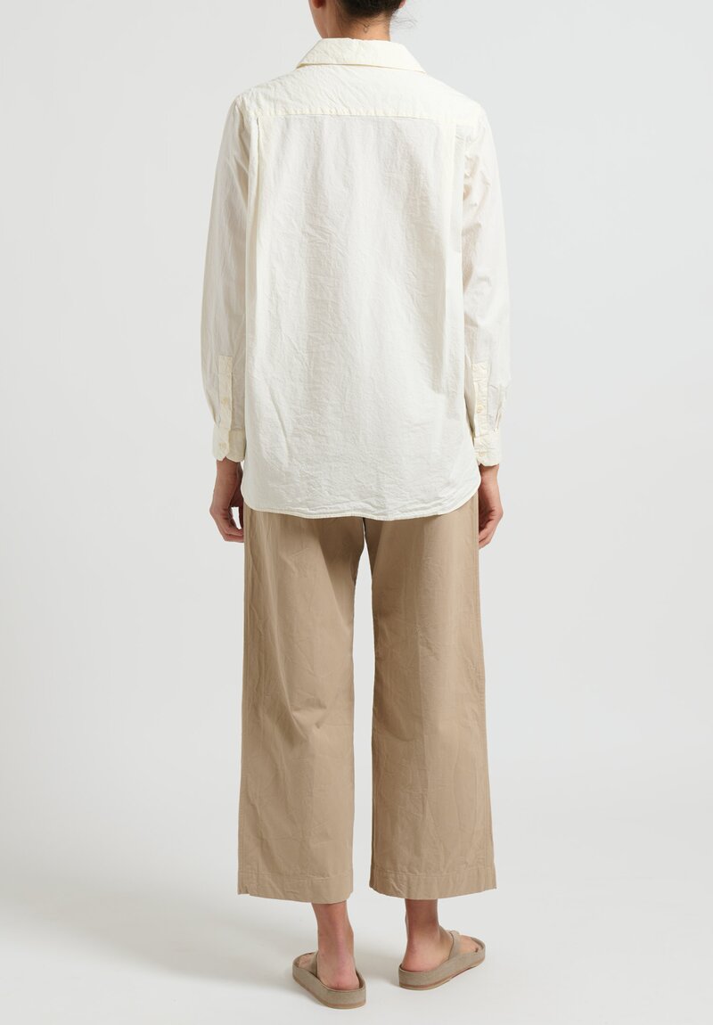 Casey Casey Long Sleeve ''Marine'' Shirt in Natural	