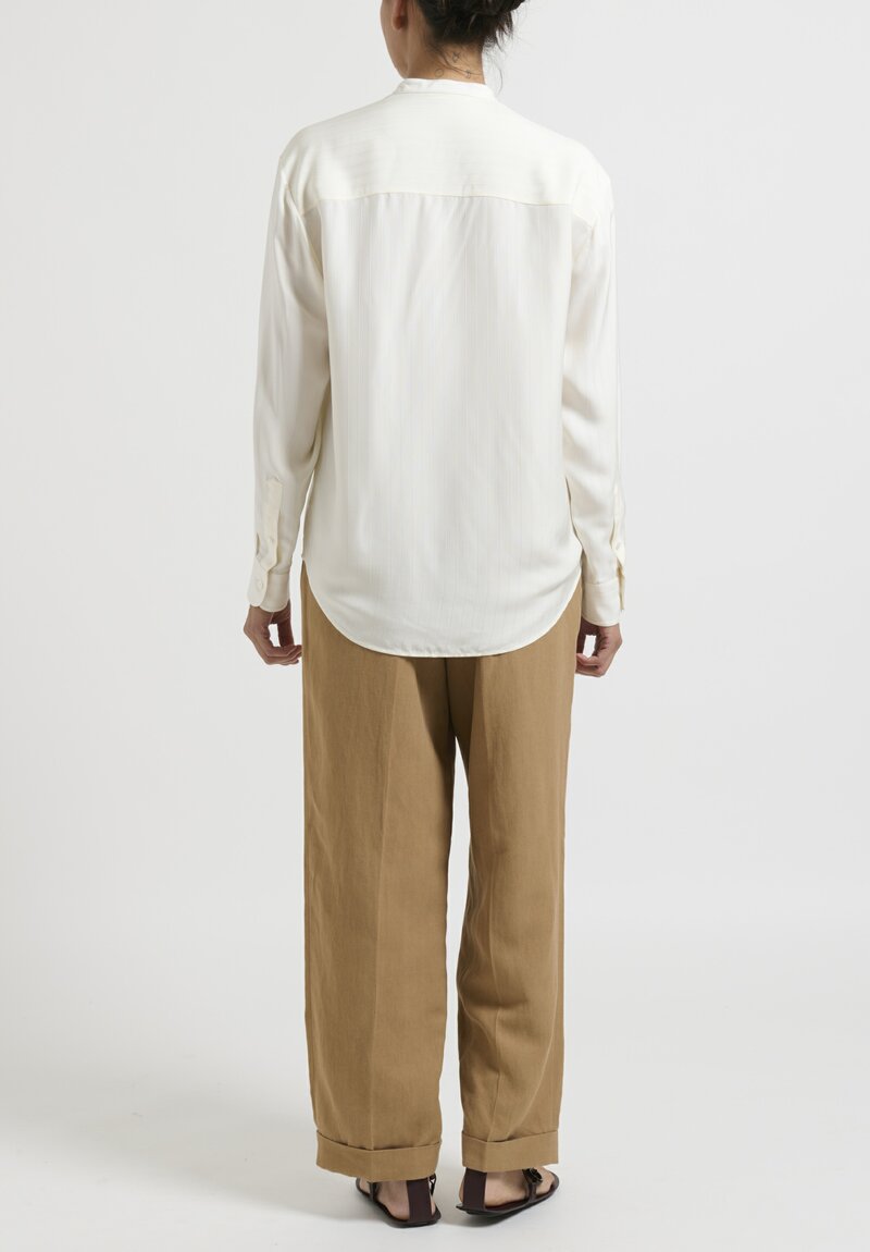 The Row ''Sienna'' Shirt in Parchment White | Santa Fe Dry Goods ...