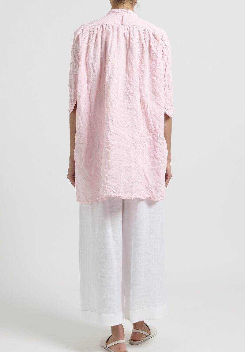 Daniela Gregis Washed Linen ''Kora'' Shirt in Rosa Pink