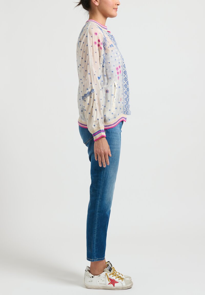 Pero Cotton Silk Embroidered Jacket with Slip	