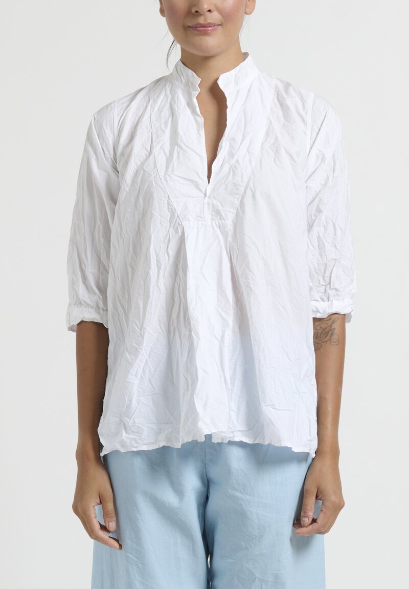 Daniela Gregis Washed Cotton Camicia Kora Top in White