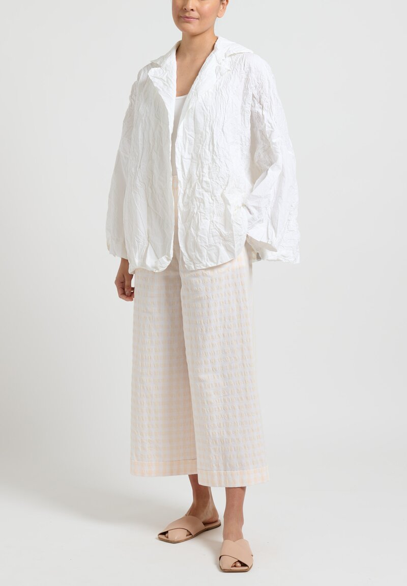 Daniela Gregis Washed Cotton ''Randa Largo'' Jacket in White	