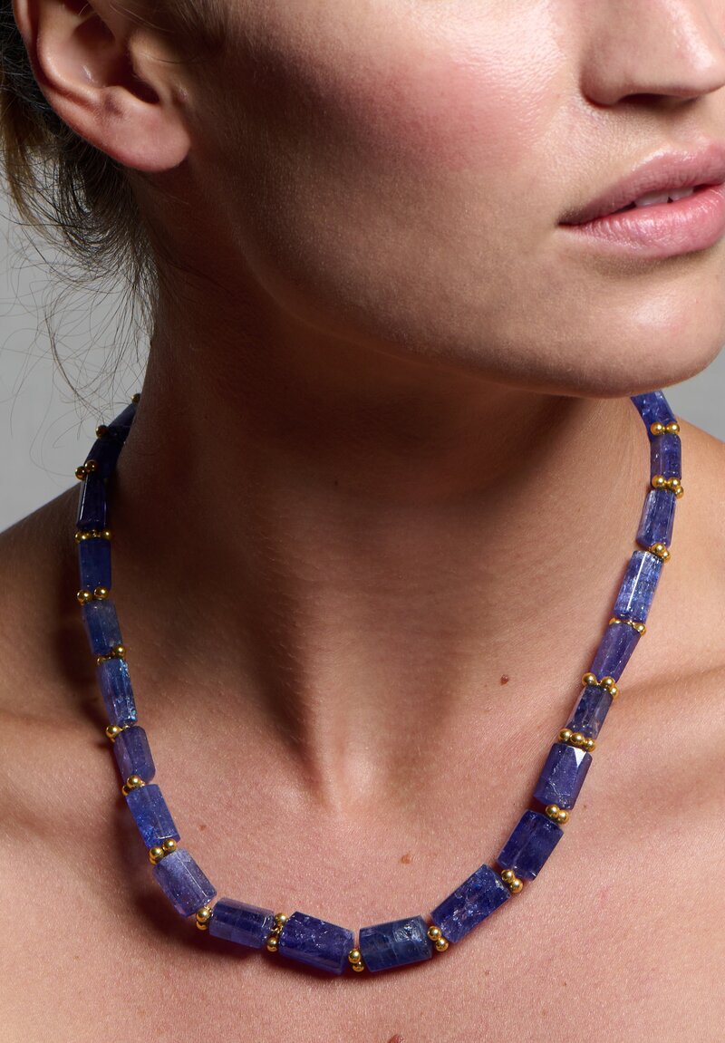 Greig Porter 18k, Tanzanite Necklace & Earring Set	