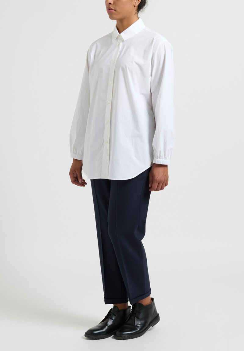 Sara Lanzi Cotton Poplin Shirt in White 