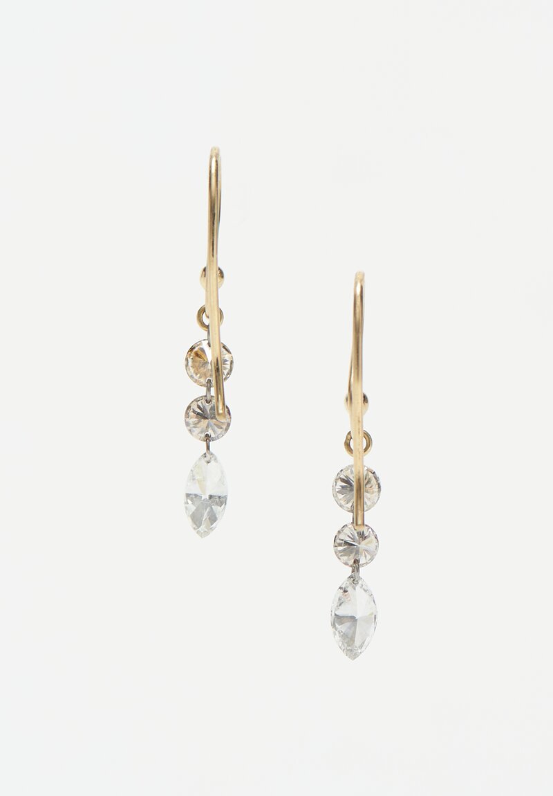 Tap By Todd Pownell 18k, Platinum and Diamond Drop Earrings	