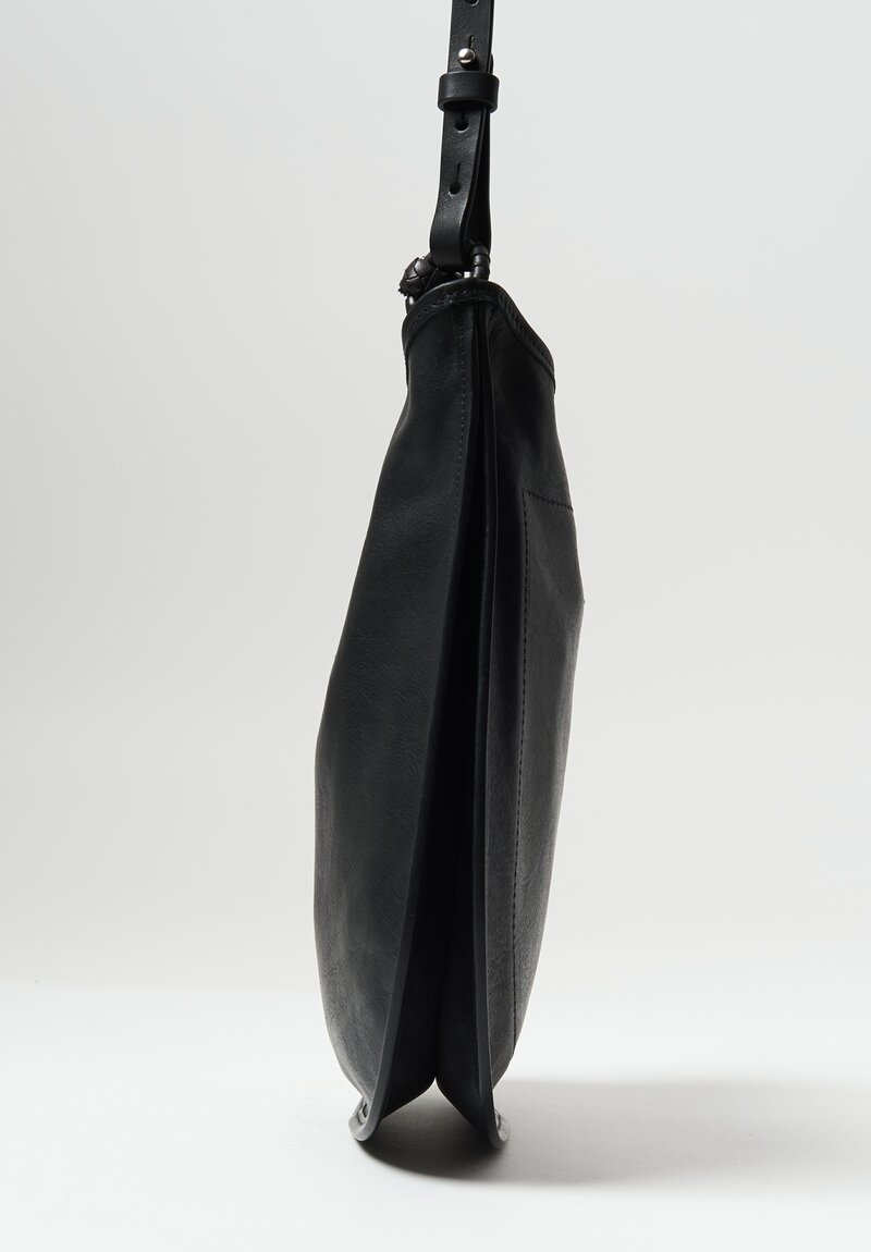 Massimo Palomba ''Luna'' Selleria Hobo Bag in Black	