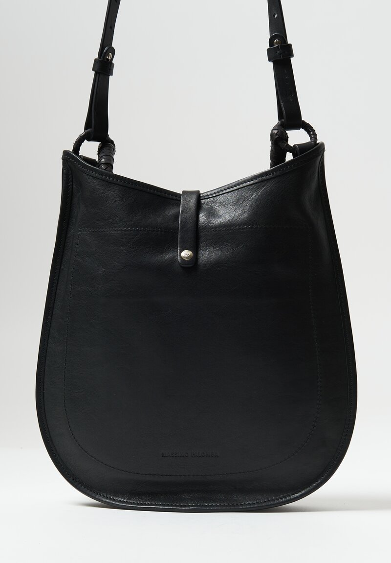 Massimo Palomba ''Luna'' Selleria Hobo Bag in Black	